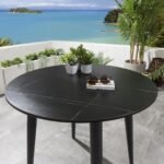 Luis Outdoor Patio Seating Set 2 Chairs and 1 Table Set (Black+Blue) Braided & Rope - Image 9