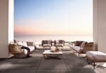 Hancy Outdoor Sofa Set 6 Seater , 2 Ottoman and 1 Center Table + 1 side table Set  (Tan + Beige) Braided & Rope - Image 2