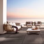 Hancy Outdoor Sofa Set 6 Seater , 2 Ottoman and 1 Center Table + 1 side table Set  (Tan + Beige) Braided & Rope - Image 3